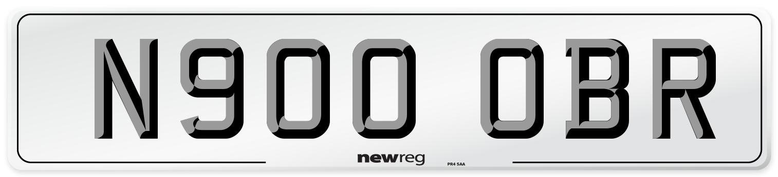 N900 OBR Number Plate from New Reg